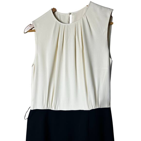 Michael Kors Dress Size 4 Vintage Classic Timeless Wool Blend Cream Black - Picture 2 of 8